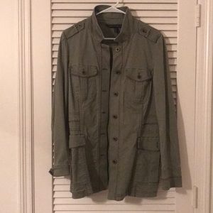 Whit House Black Market Army Green Tunic Jacket